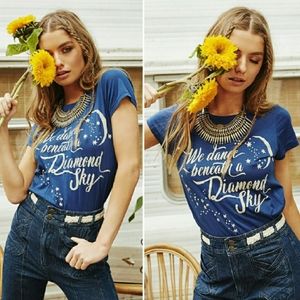 Spell designs we dance beneath a diamond sky tee blue XS festival 2017 t-shirt